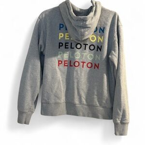 Peloton Zip Up Hoodie Size S Gray Cotton